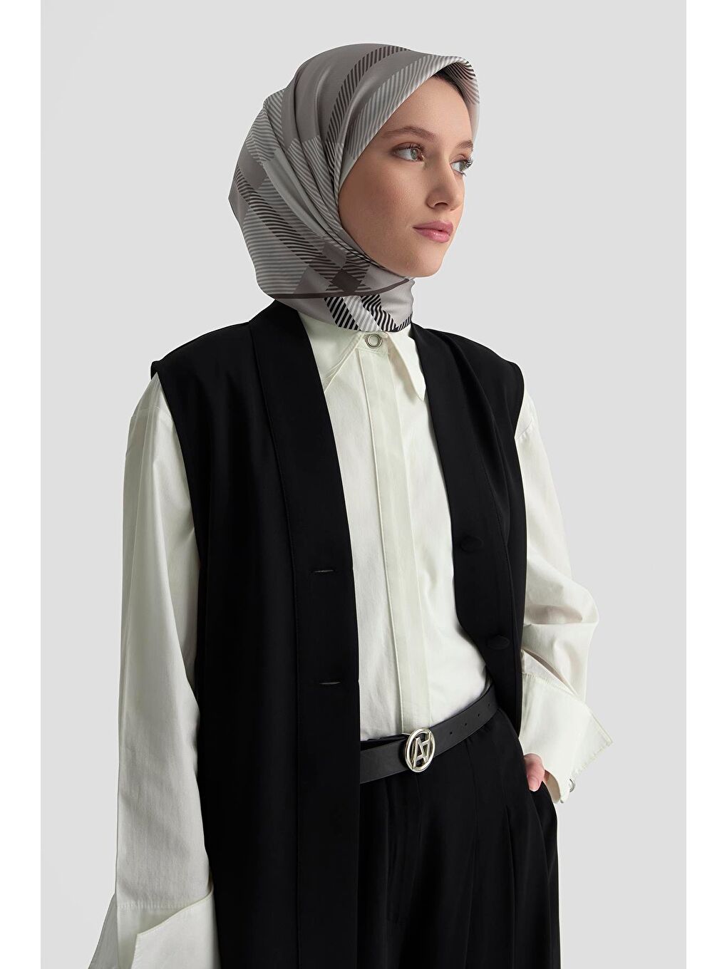 Asimetrik Yelek 25K4801 Siyah