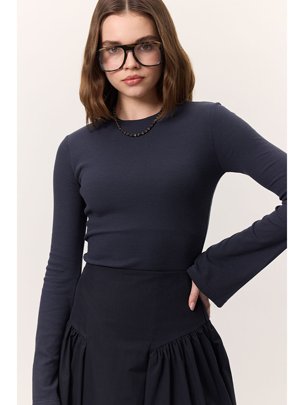 Evaze Kollu Body Lacivert