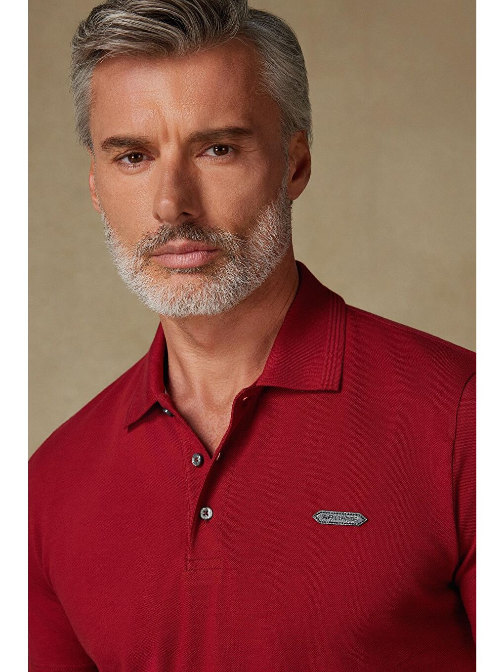 Royal Pike Pamuklu Comfort Fit Bordo Polo Yaka Erkek Düz Polo Shirt-1