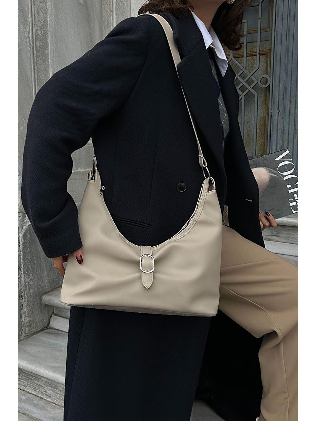 Marilla Omuz Çantası Bej-7