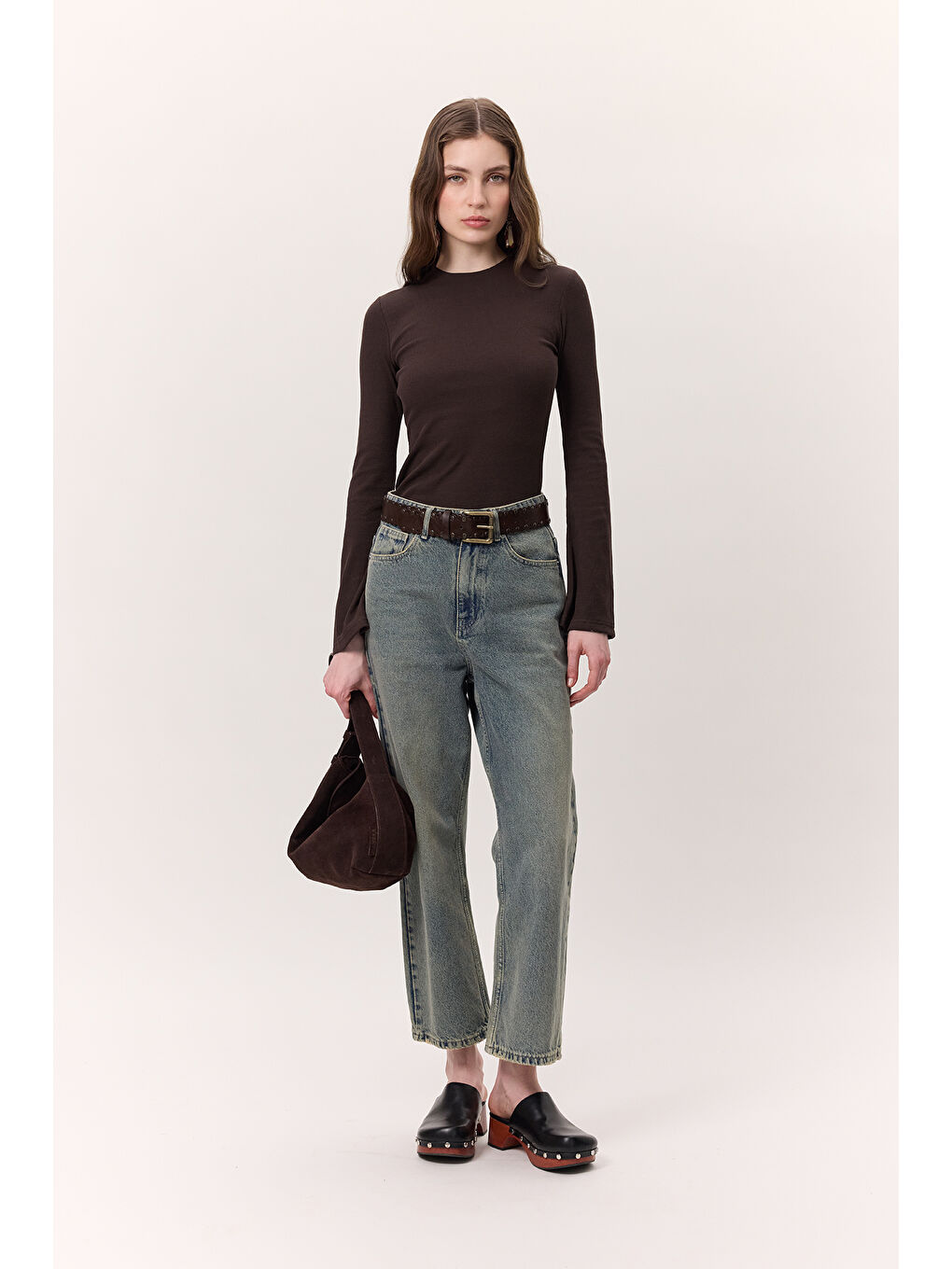 Kahverengi Evaze Kollu Body Acı Kahve-1