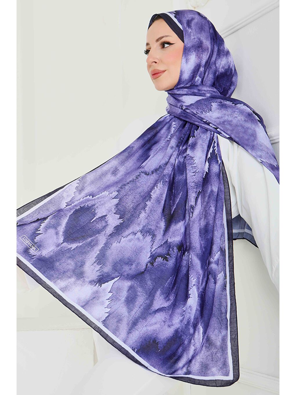 Natural Harmony Bambu Crash Şal Lila - 27914-LILA