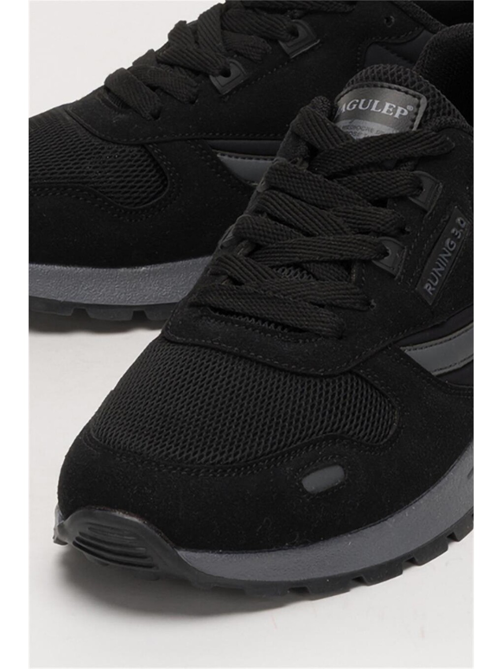 Siyah Erkek Ortopedik Günlük Yürüyüş Koşu Sneaker Spor Ayakkabı Sİyah-4