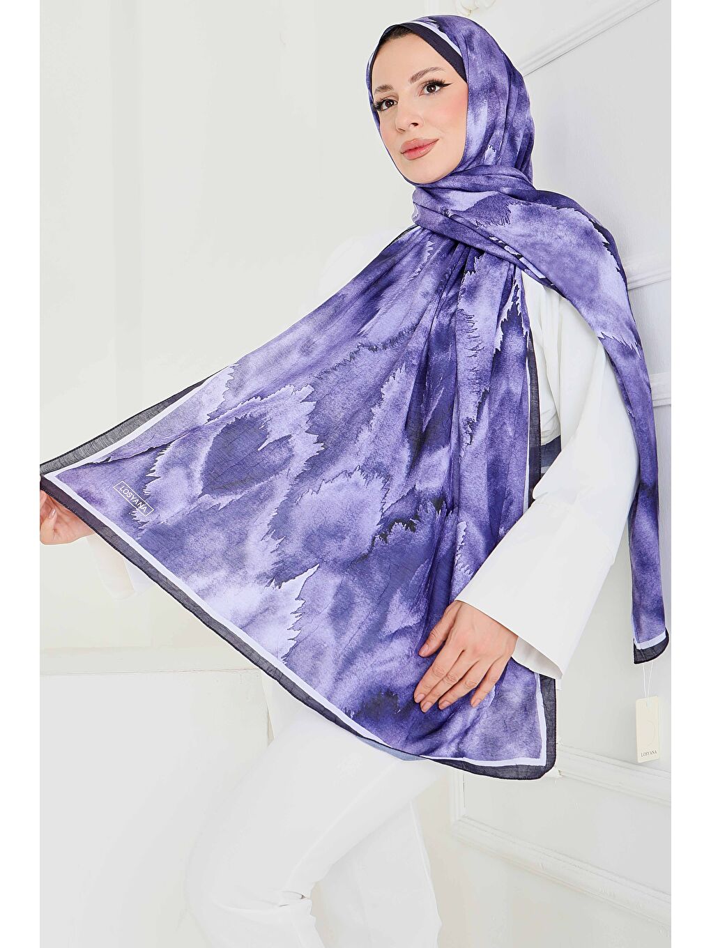 Natural Harmony Bambu Crash Şal Lila - 27914-LILA-2