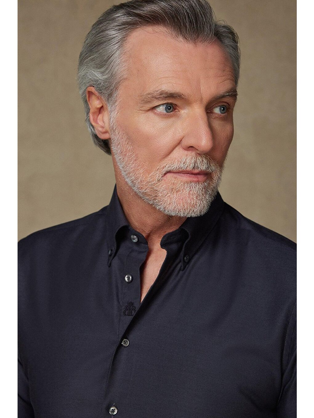 Carlo Royal Oxford Pamuklu Slim Fit Siyah Düğmeli Yaka Erkek Düz %100 Pamuk Gömlek-3