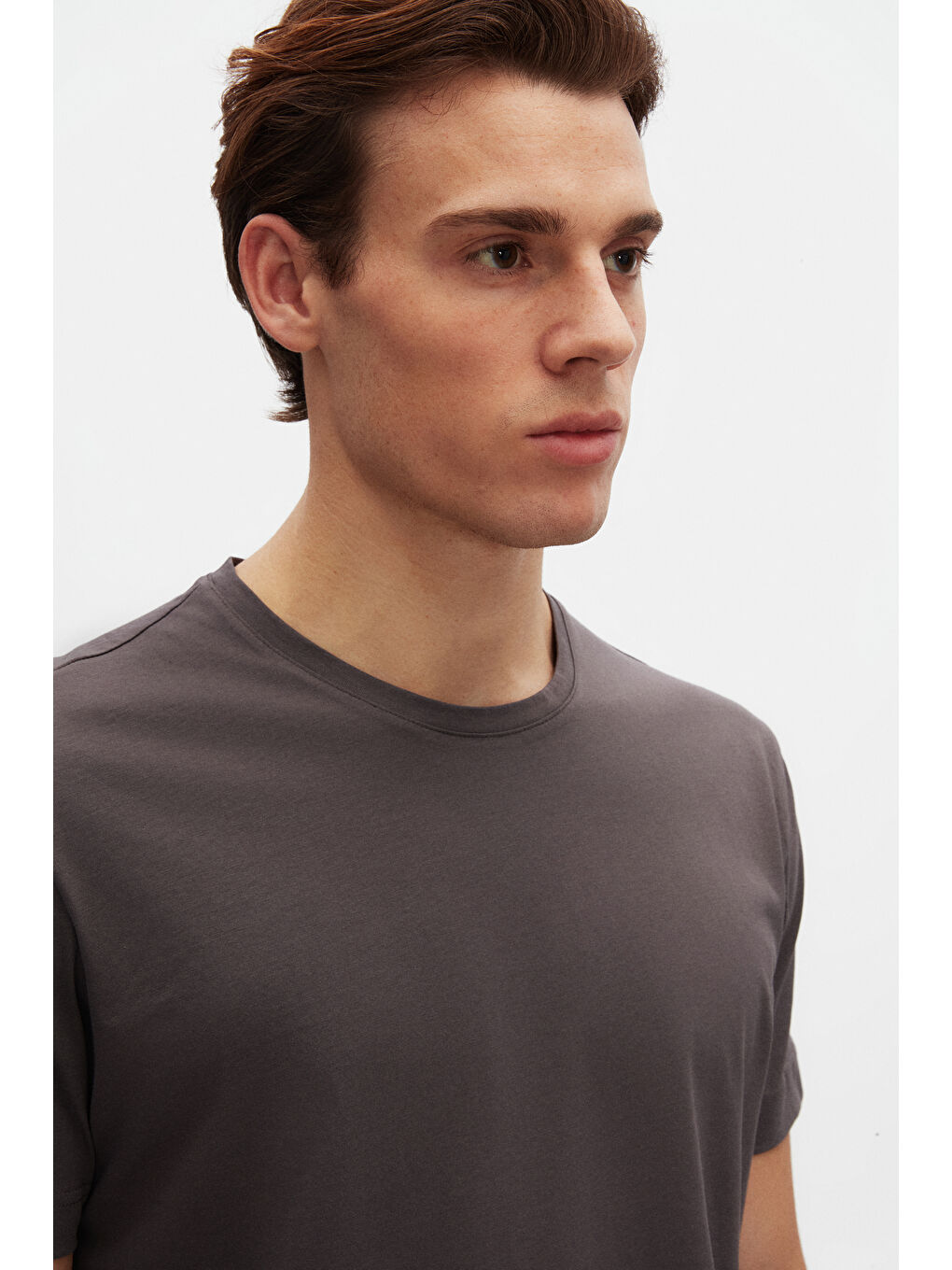 Comfort Antrasit %100 Pamuk Tişört-1