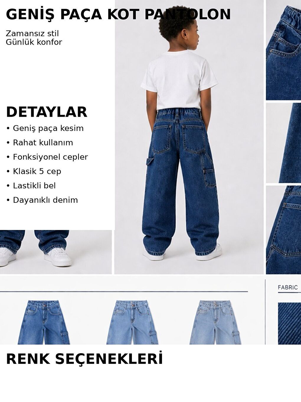 Mavi Kids  Baggy Fit Erkek Çocuk Jean Pantolon-2