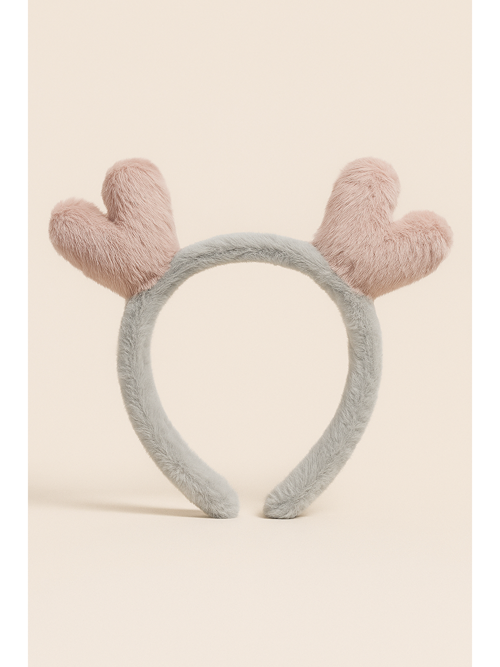 Çocuk Kalp Aksesuarlı Taç Gri