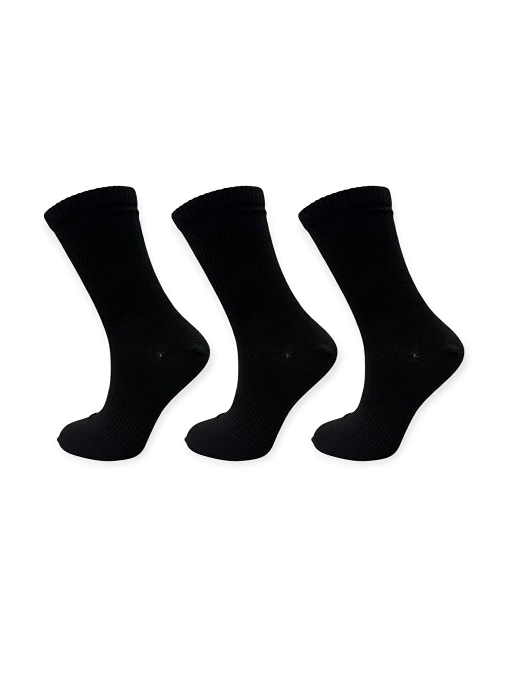 Siyah Erkek Spor Soket Çorap 3'Lü