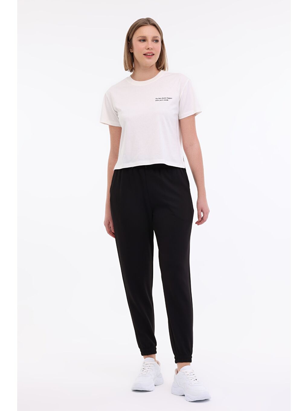 WL GAIL 22BT232 5FX Siyah Kadın Eşofman Altı-2