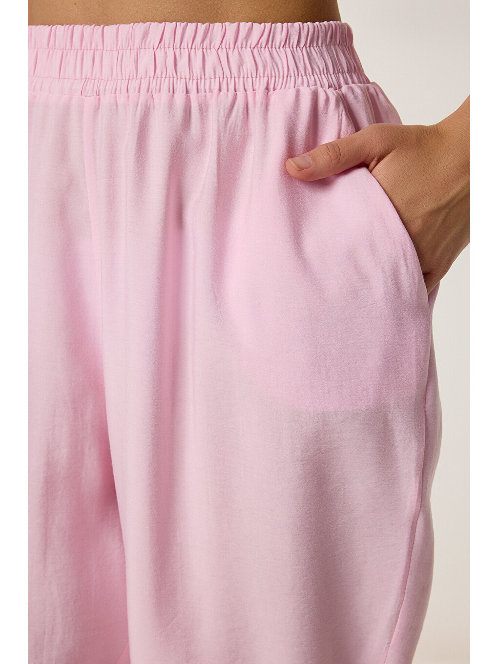 Pembe Kolsuz Bluz Pantolon Takım ŞEKER PEMBE LMC0058-3
