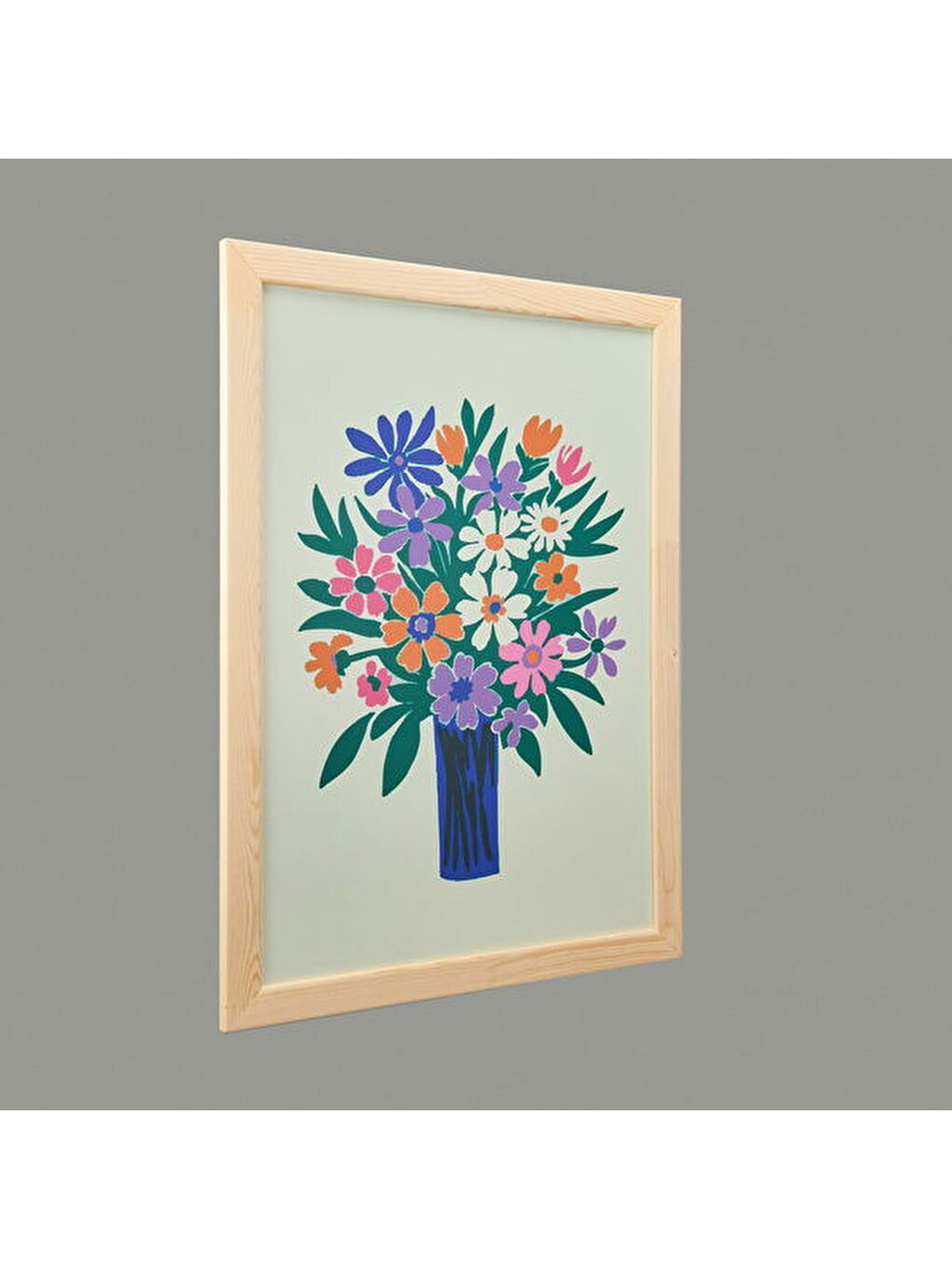 Deco Granny Summer Çerçeveli Tablo - Mavi - 50x70 cm-3