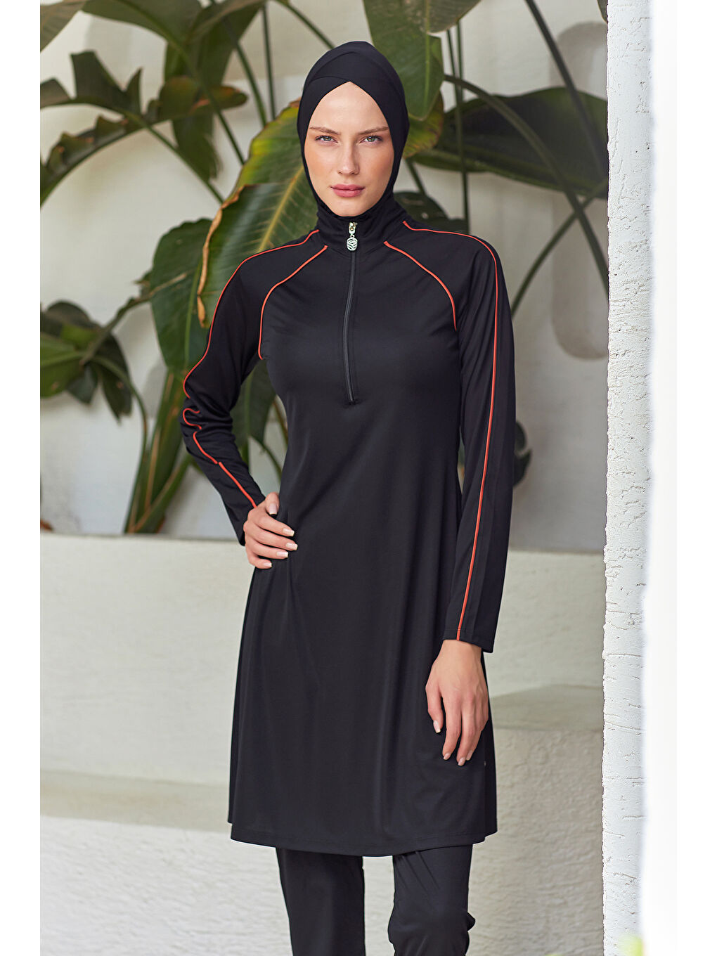 Reglan Kol Elastanlı Tam Kapalı Tesettür Mayo 3129 Siyah06