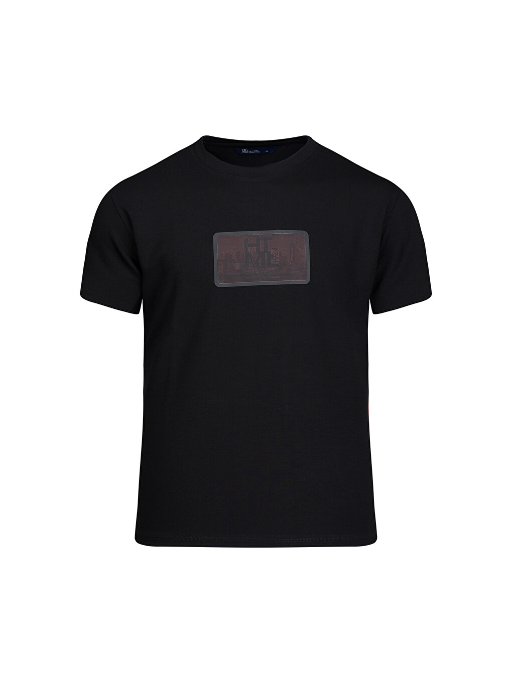 Siyah Regular Fit Bisiklet Yaka Tişört