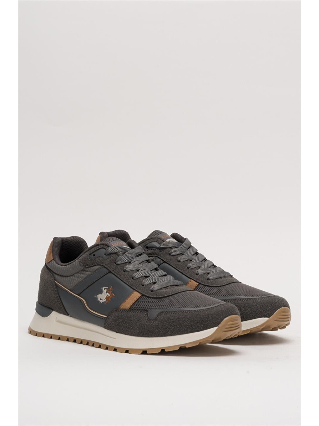Gri Erkek Ortopedik Günlük Yürüyüş Koşu Sneaker Spor Ayakkabı Füme-2