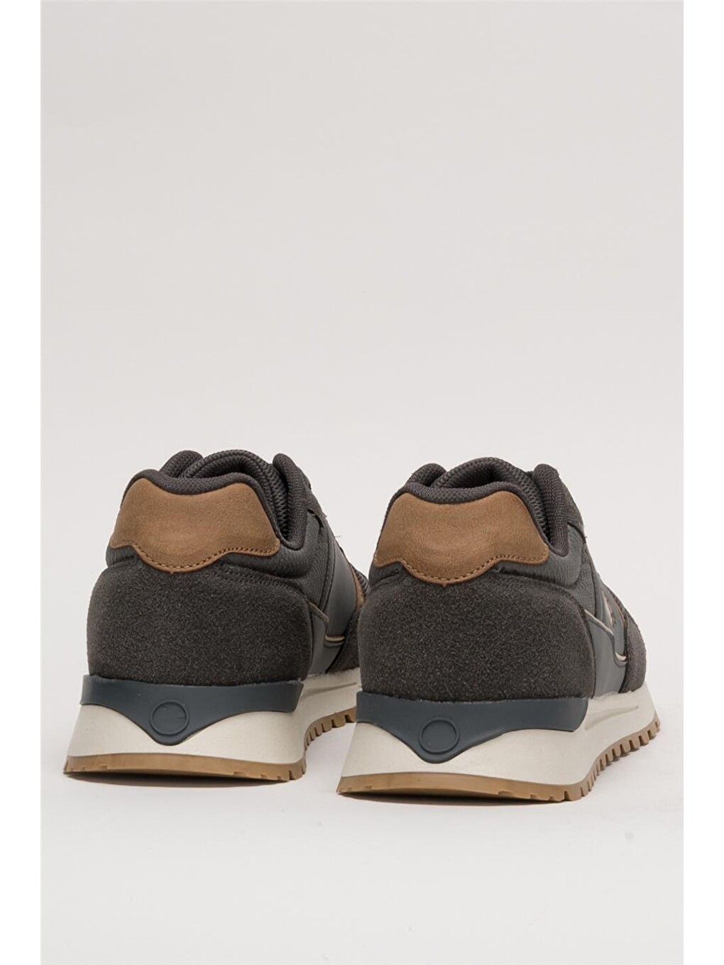Gri Erkek Ortopedik Günlük Yürüyüş Koşu Sneaker Spor Ayakkabı Füme-3