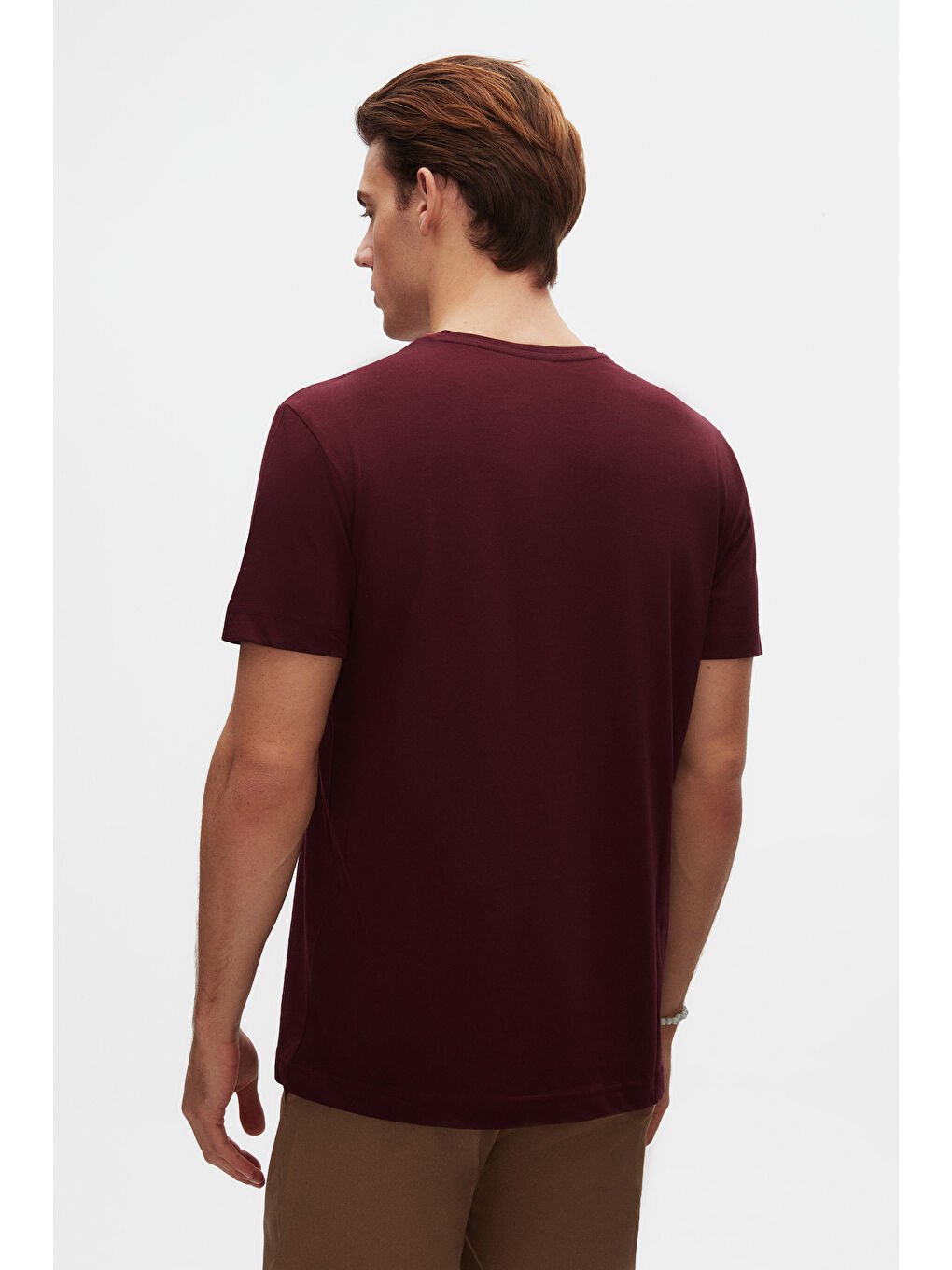 Comfort Mürdüm %100 Pamuk Tişört-2