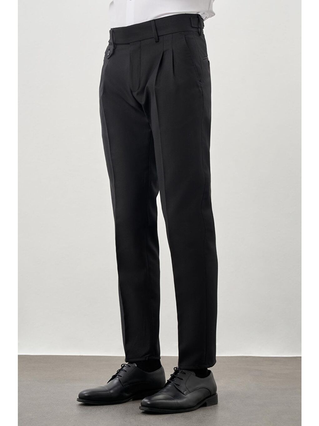 Siyah Yandan Cepli Classic Slim Fit Modelli Erkek Pantolon 1003245172-2