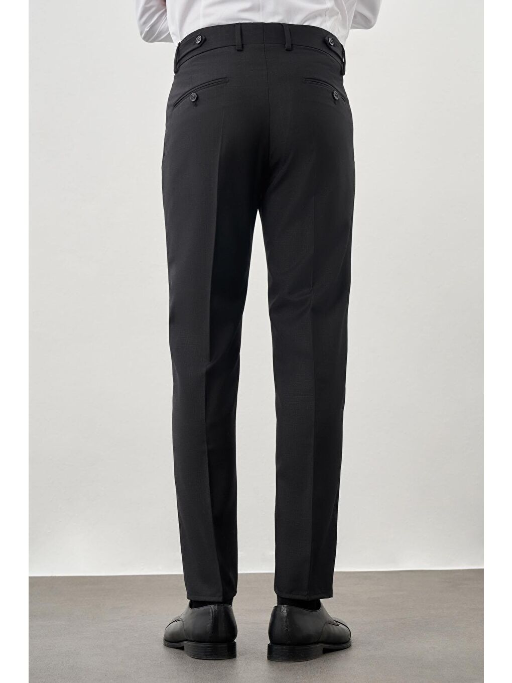 Siyah Yandan Cepli Classic Slim Fit Modelli Erkek Pantolon 1003245172-3