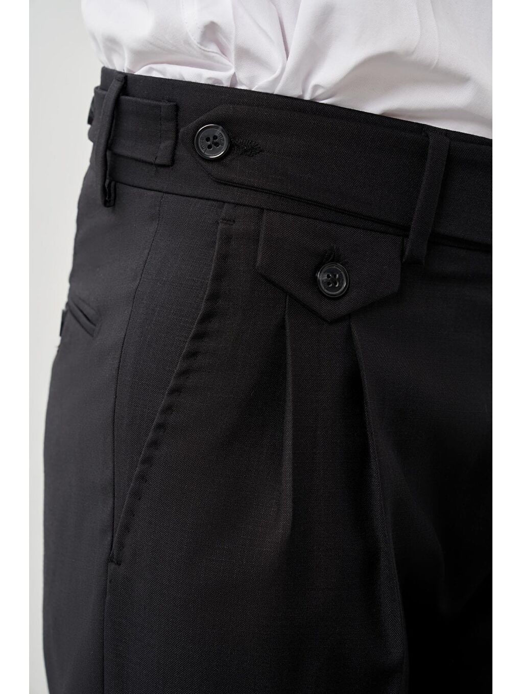 Siyah Yandan Cepli Classic Slim Fit Modelli Erkek Pantolon 1003245172-4