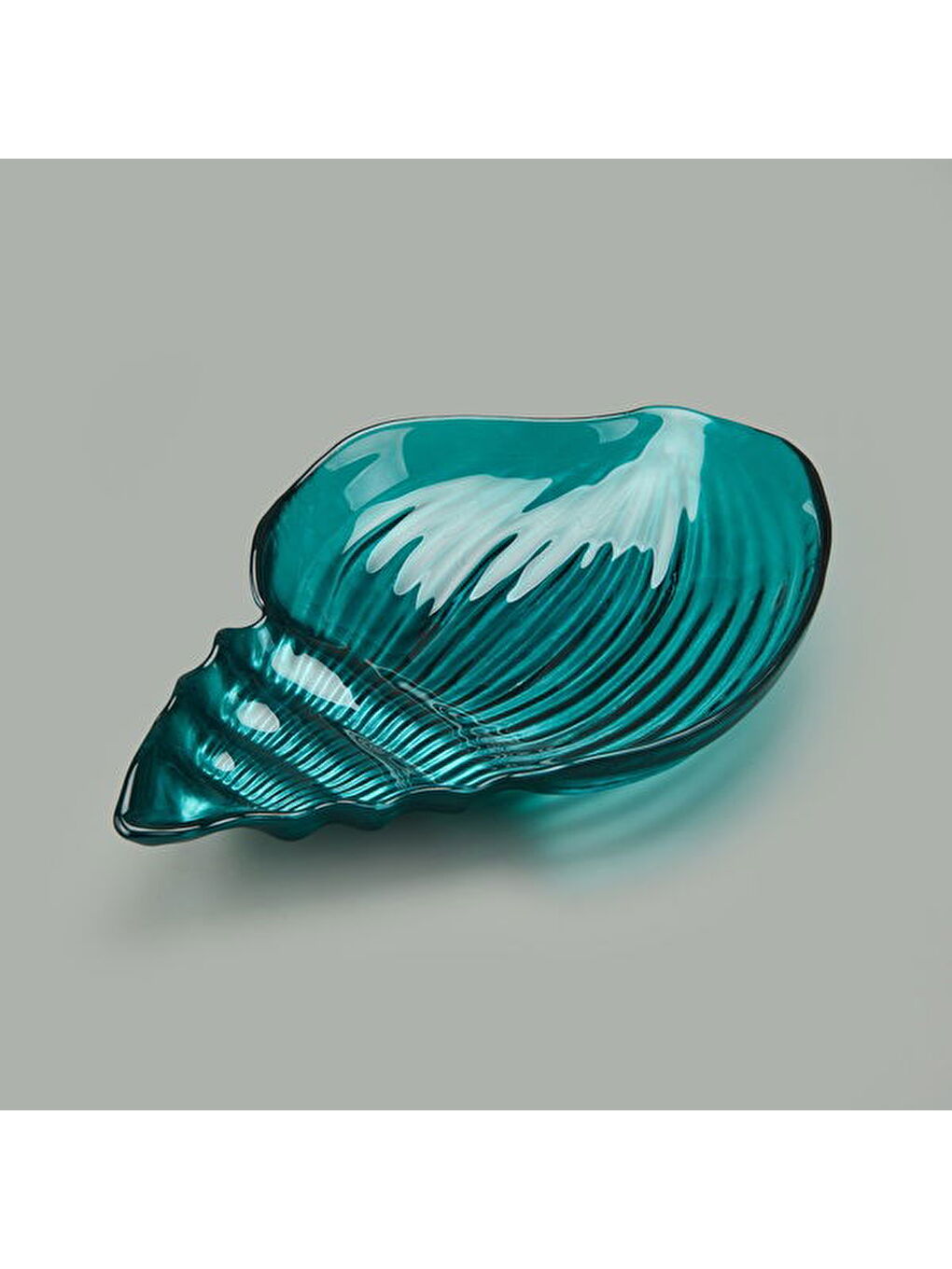 Deco Snail Dekoratif Tabak - Turkuaz - 40 cm