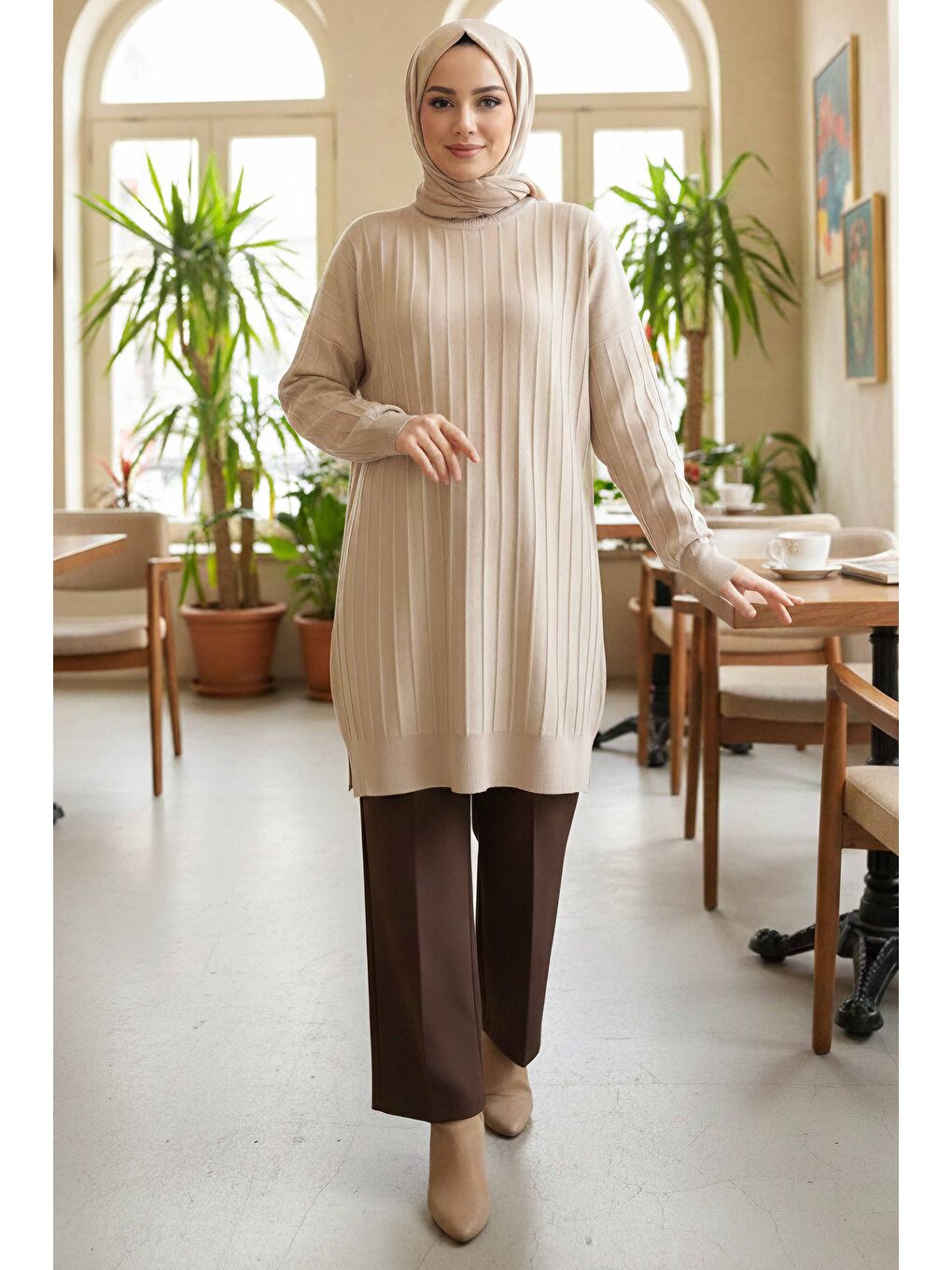 Fitili Tiiko Tunik Bej - 28080-BEJ-1