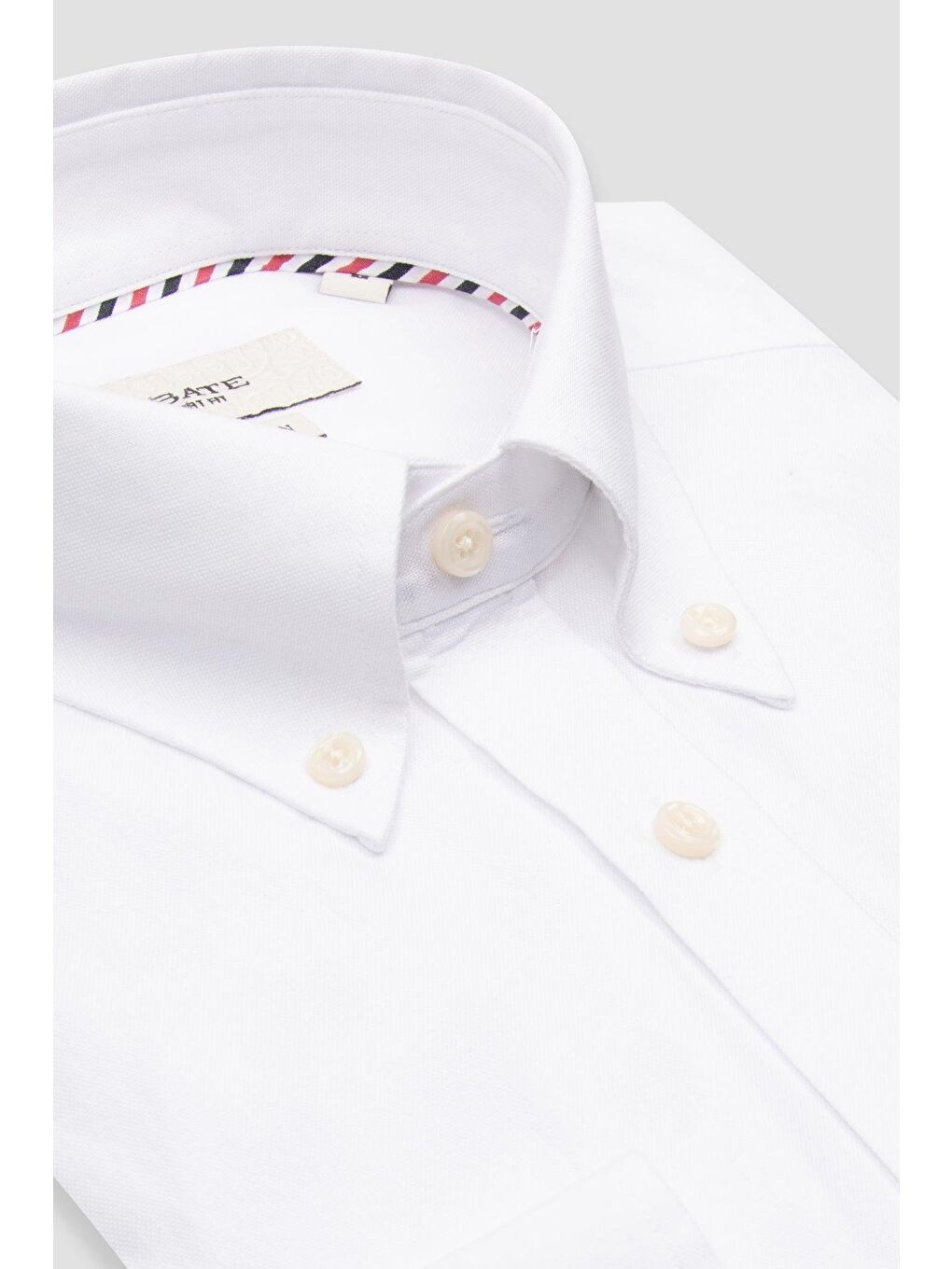 Marcel Amerikan Oxford Pamuklu Comfort Fit Beyaz Düğmeli Yaka Erkek Düz %100 Pamuk Gömlek-1