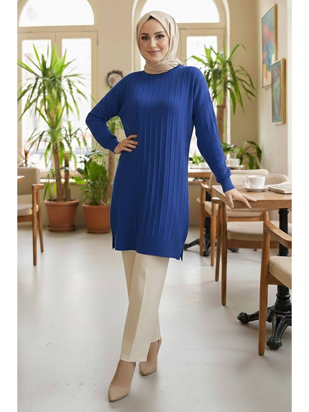 Mavi Fitili Tiiko Tunik Saks - 28080-SAKS-1