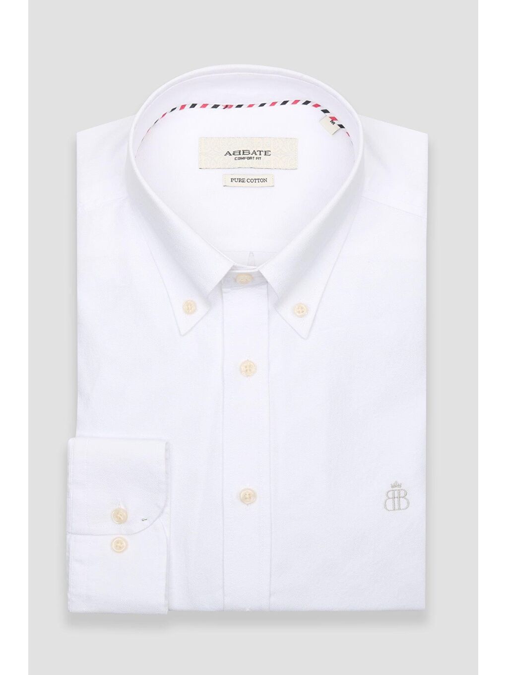 Marcel Amerikan Oxford Pamuklu Comfort Fit Beyaz Düğmeli Yaka Erkek Düz %100 Pamuk Gömlek-4