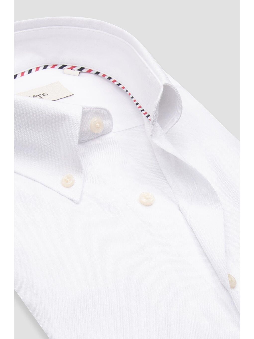 Marcel Amerikan Oxford Pamuklu Comfort Fit Beyaz Düğmeli Yaka Erkek Düz %100 Pamuk Gömlek-5