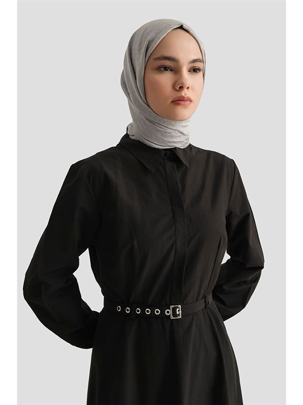 Elbise 25Yd9178 Siyah-3