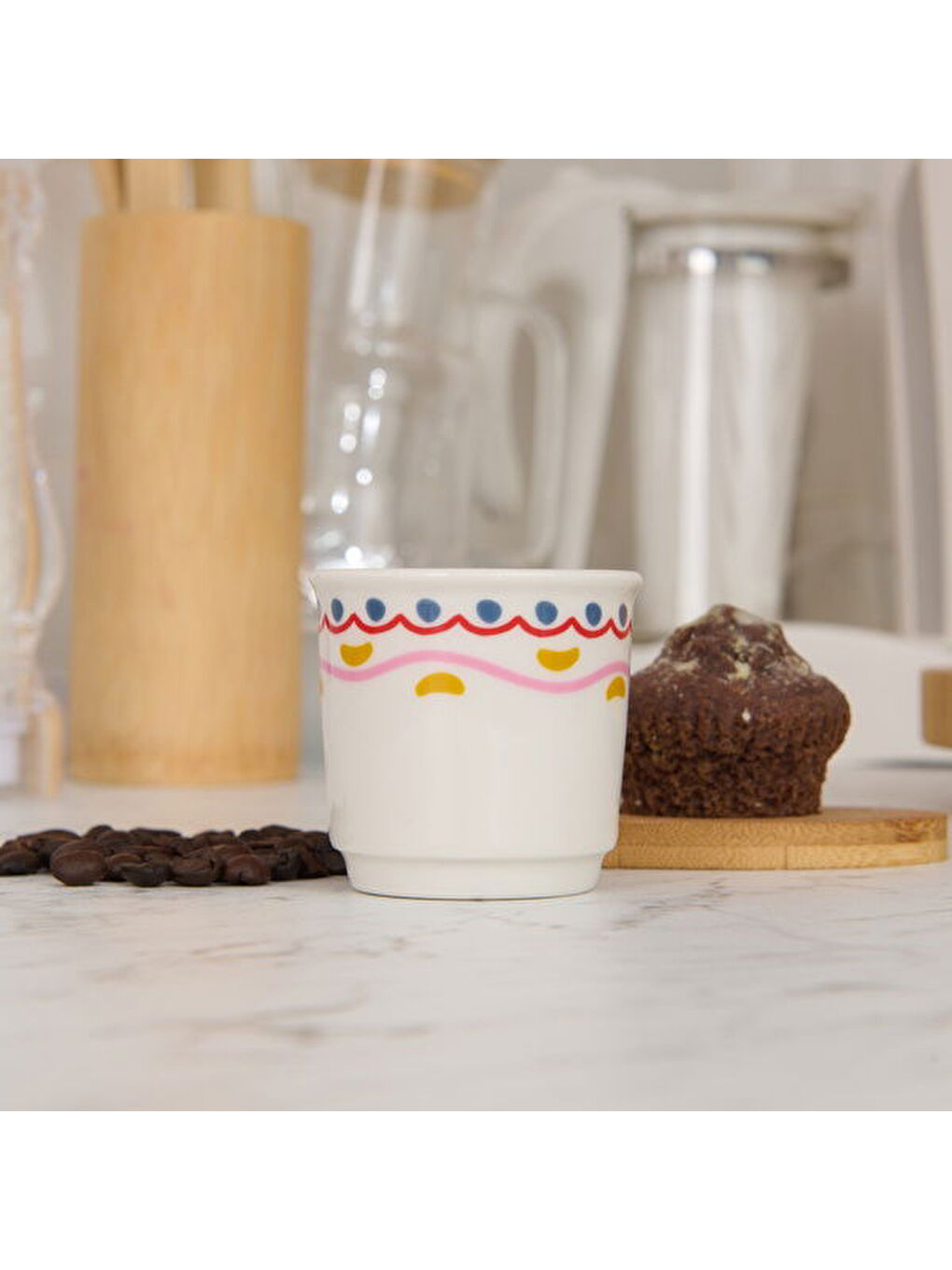 Karışık Kitchen Magique Espresso Fincanı - Renkli - 80 ml-1