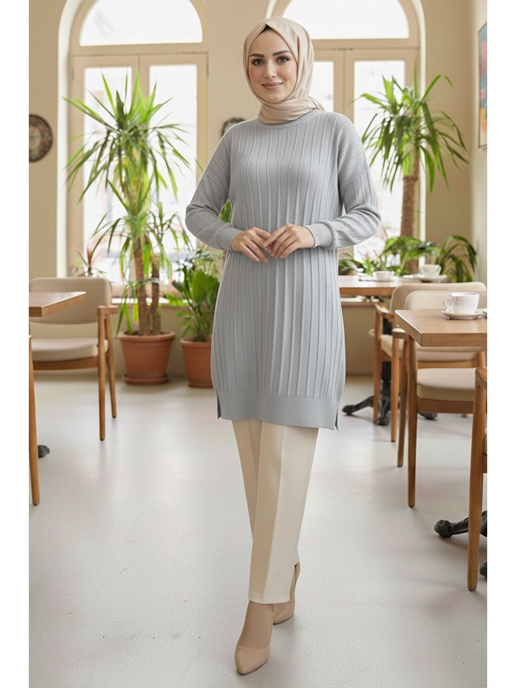 Fitili Tiiko Tunik Gri - 28080-GRI-1