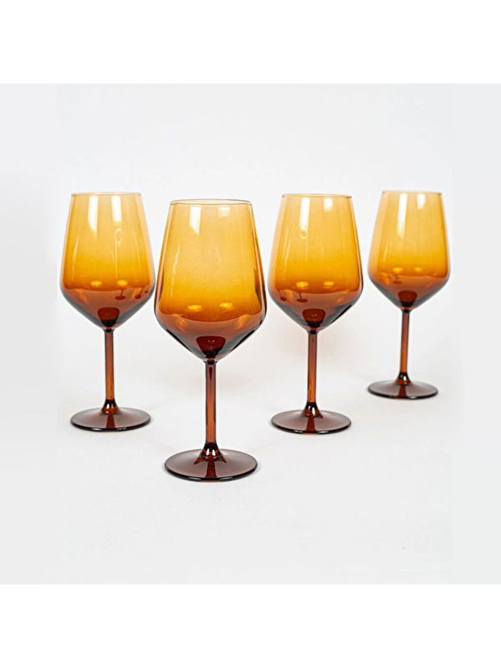 Sarı New Iconic 4'lü Ayaklı Bardak - Amber - 490 ml