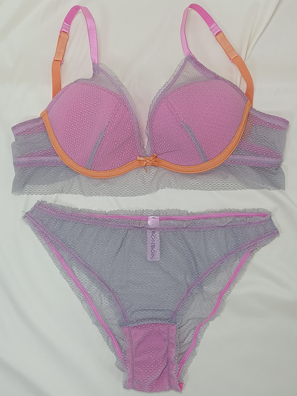 Pembe Kadın Dantelli Tüllü 2 Li Set Bb2087