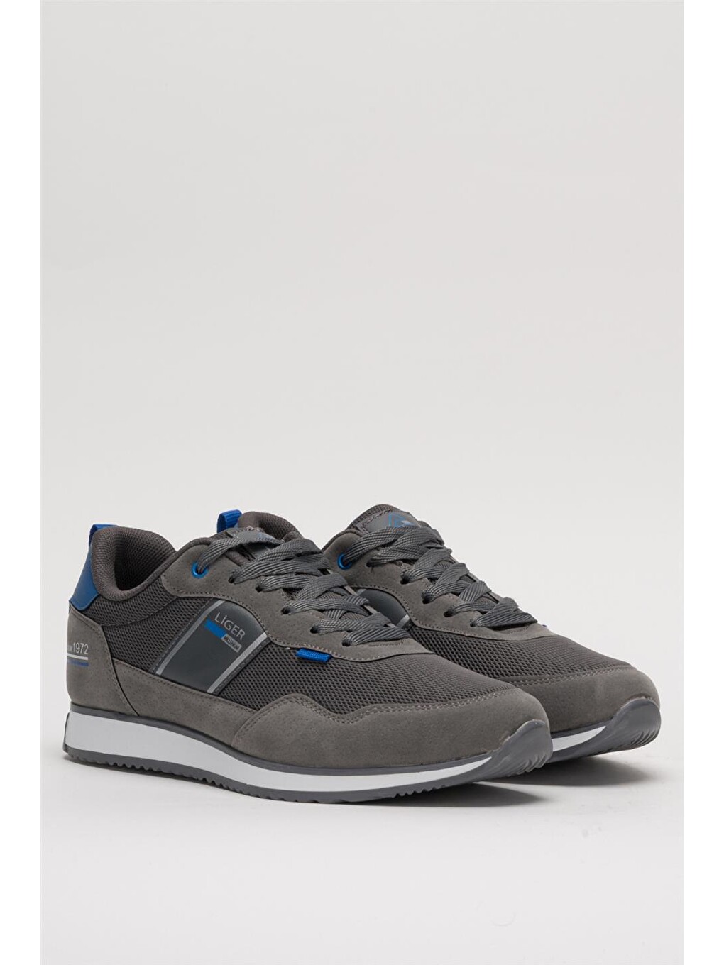 Gri Erkek Günlük Sneaker Spor Ayakkabı Füme-2