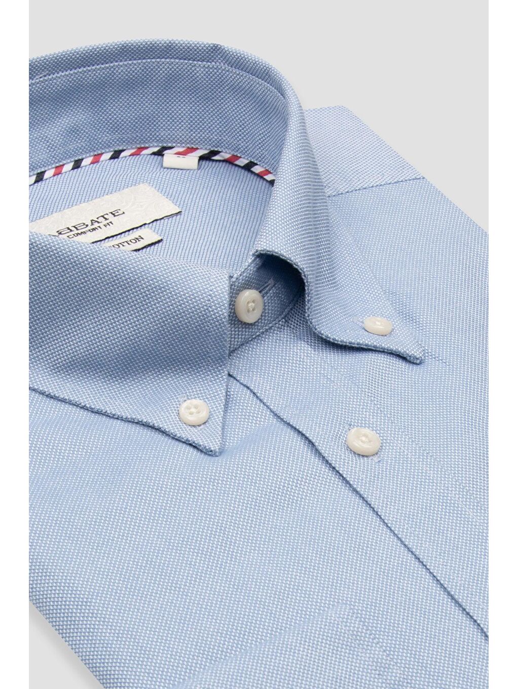 Matteo Royal Oxford Pamuklu Comfort Fit Açık Mavi Düğmeli Yaka Erkek Düz %100 Pamuk Gömlek-1