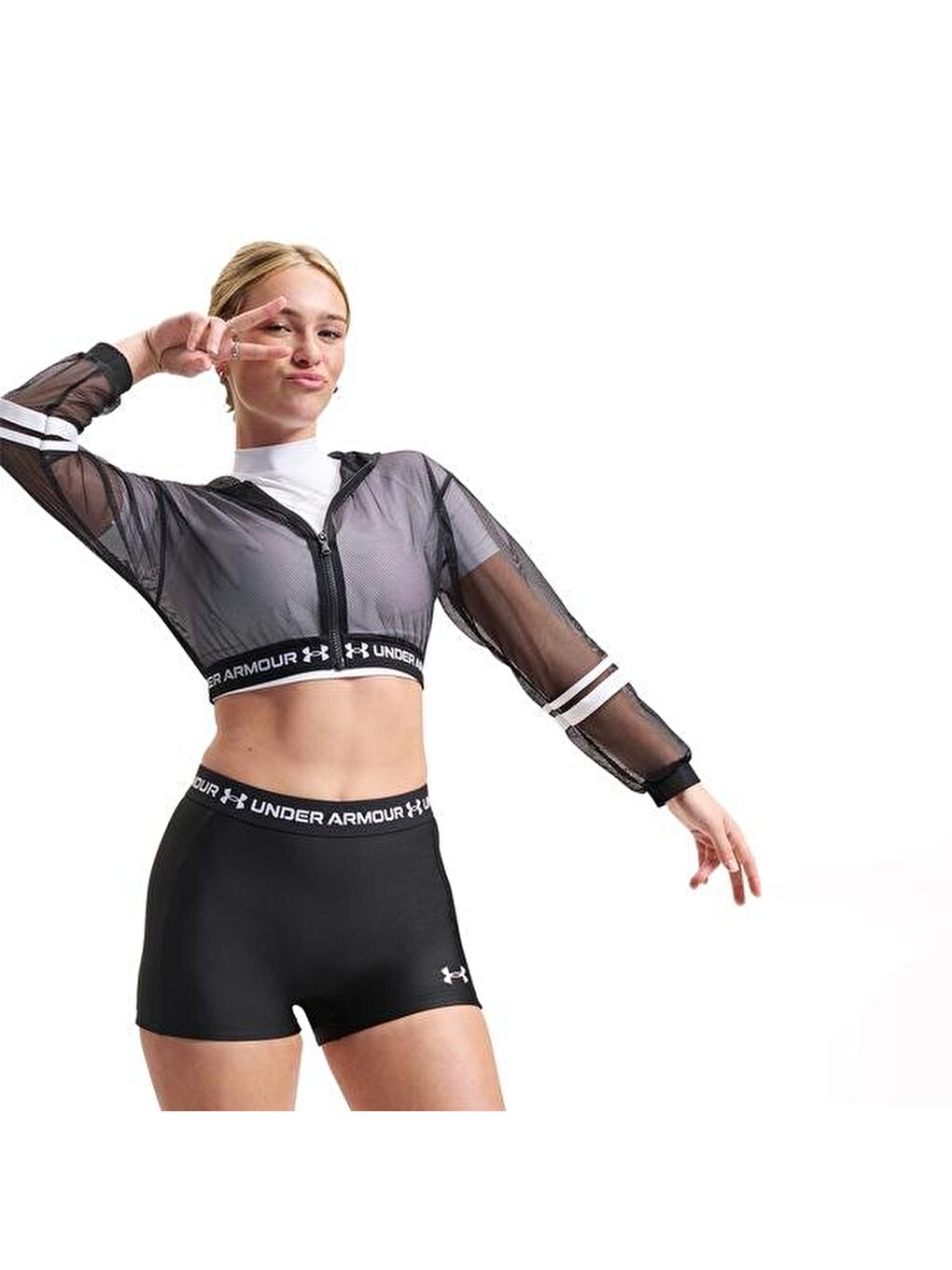 Heat Gear Shorty Kadın Siyah Tayt-2