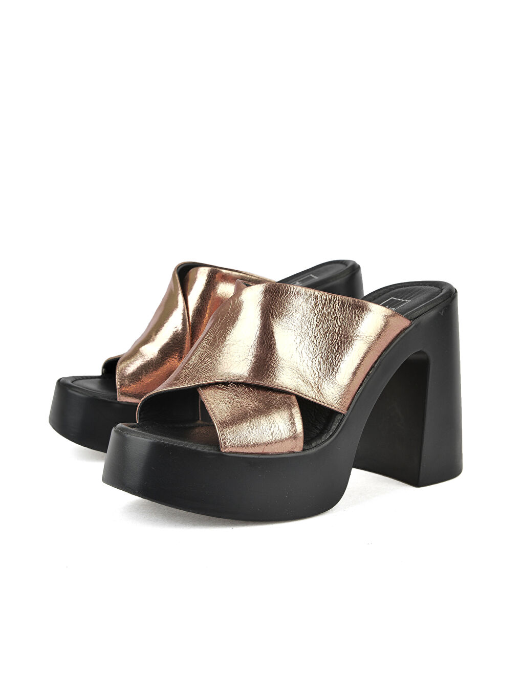 Pembe Kadın Hakiki Deri Topuklu Terlik 151992Z66001 Rose-4