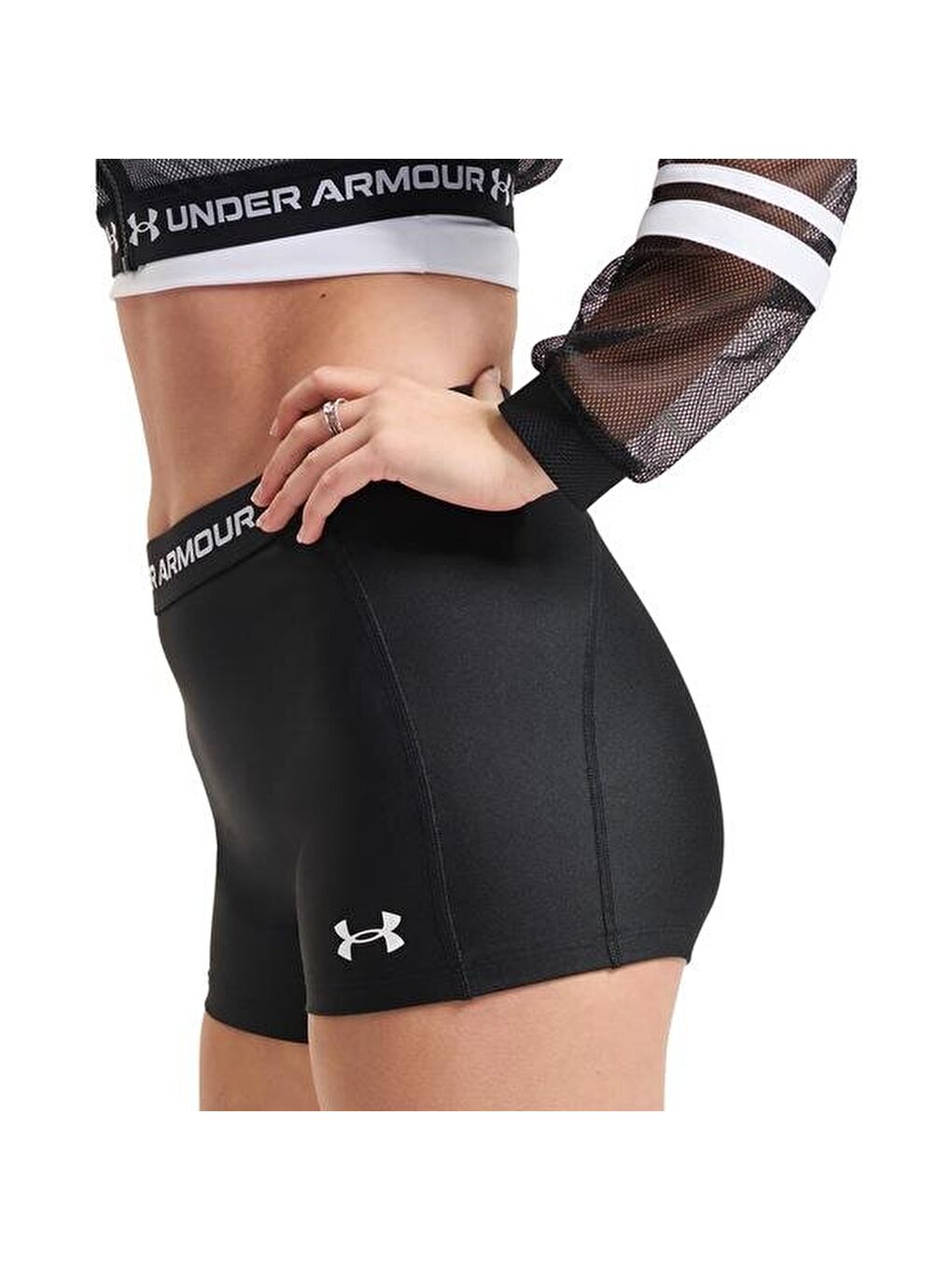 Heat Gear Shorty Kadın Siyah Tayt-4