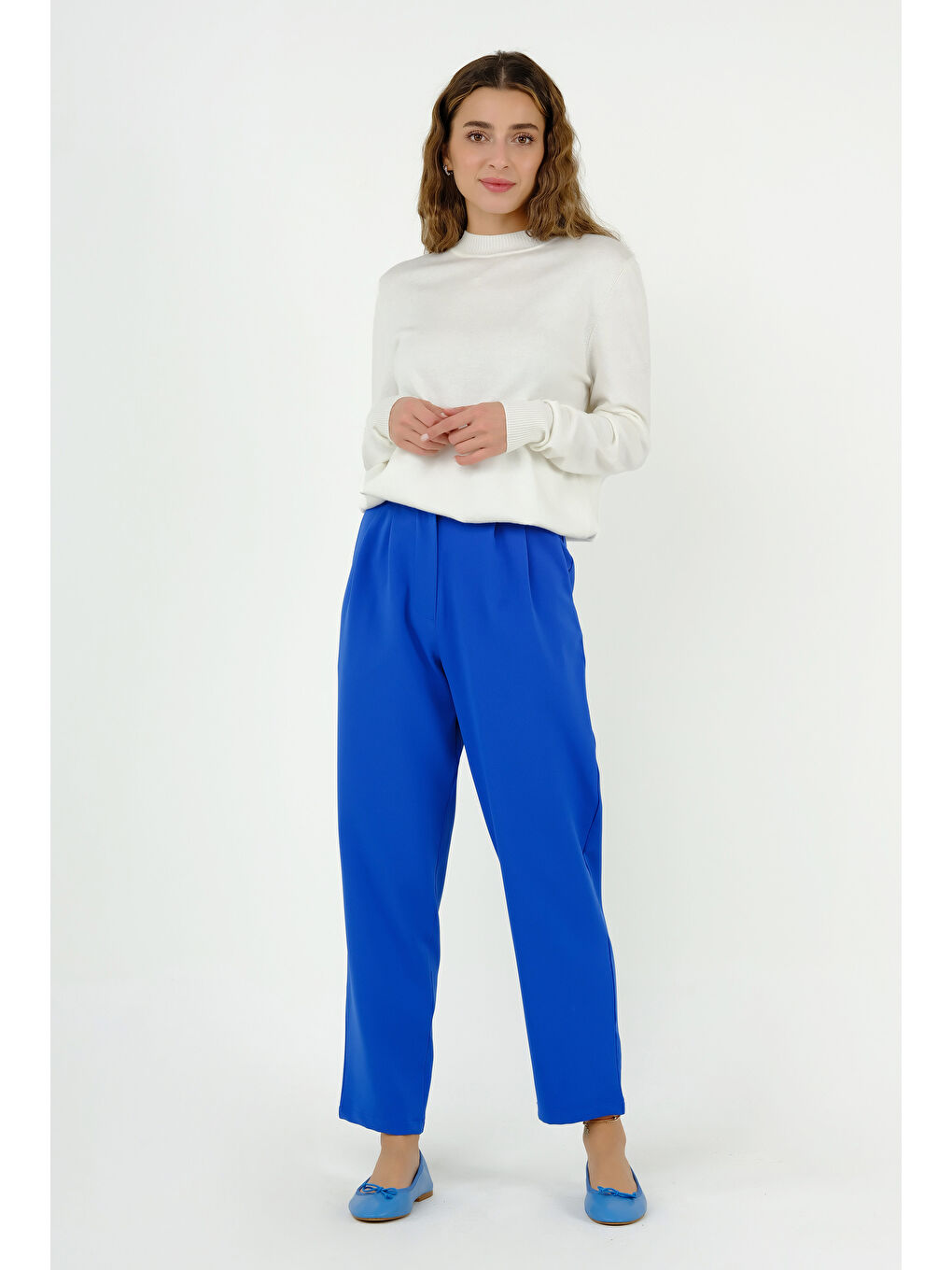 Mavi Havuç Pantolon Saks-3