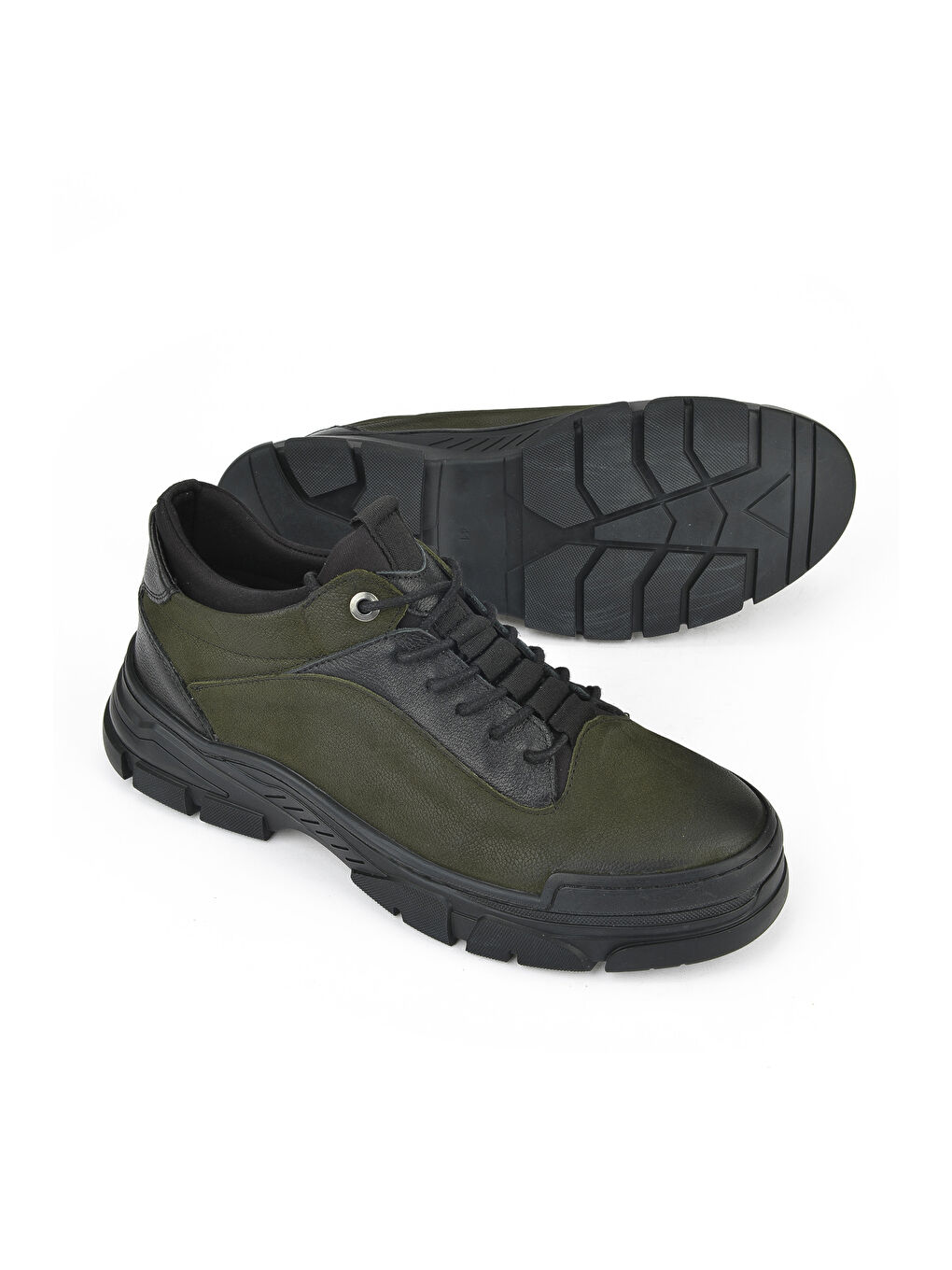 Erkek Hakiki Deri Ayakkabı 1531040ZK2309 Haki