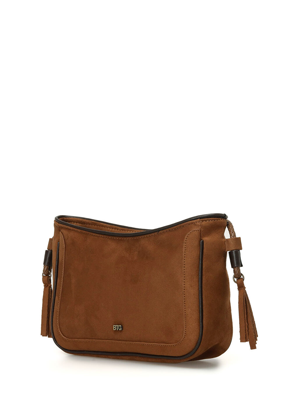 Kahverengi SUET WESTERN BGT 4PR Taba Kadın Omuz Çantası-1