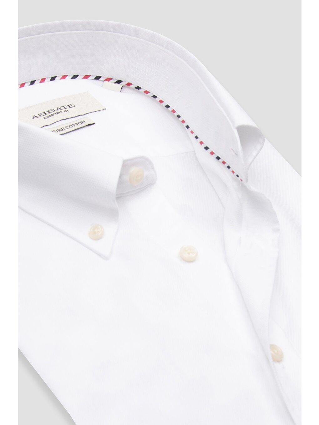 Matteo Royal Oxford Pamuklu Comfort Fit Beyaz Düğmeli Yaka Erkek Düz %100 Pamuk Gömlek-5