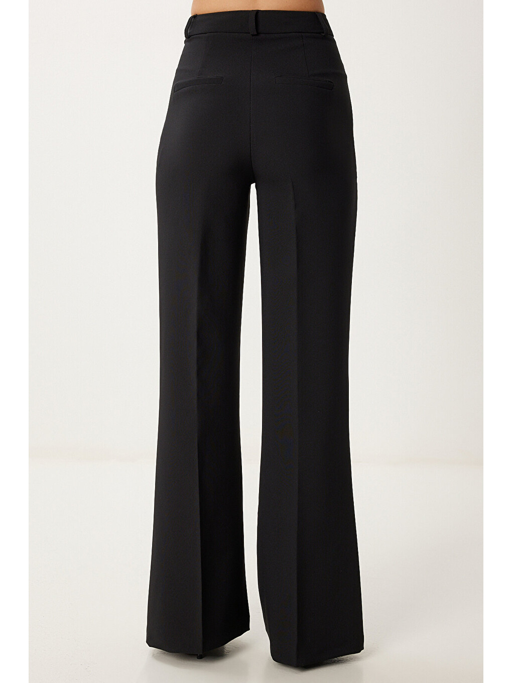 Siyah Straplez Dokuma Bluz Pantolon Takım SİYAH LFK0010-3