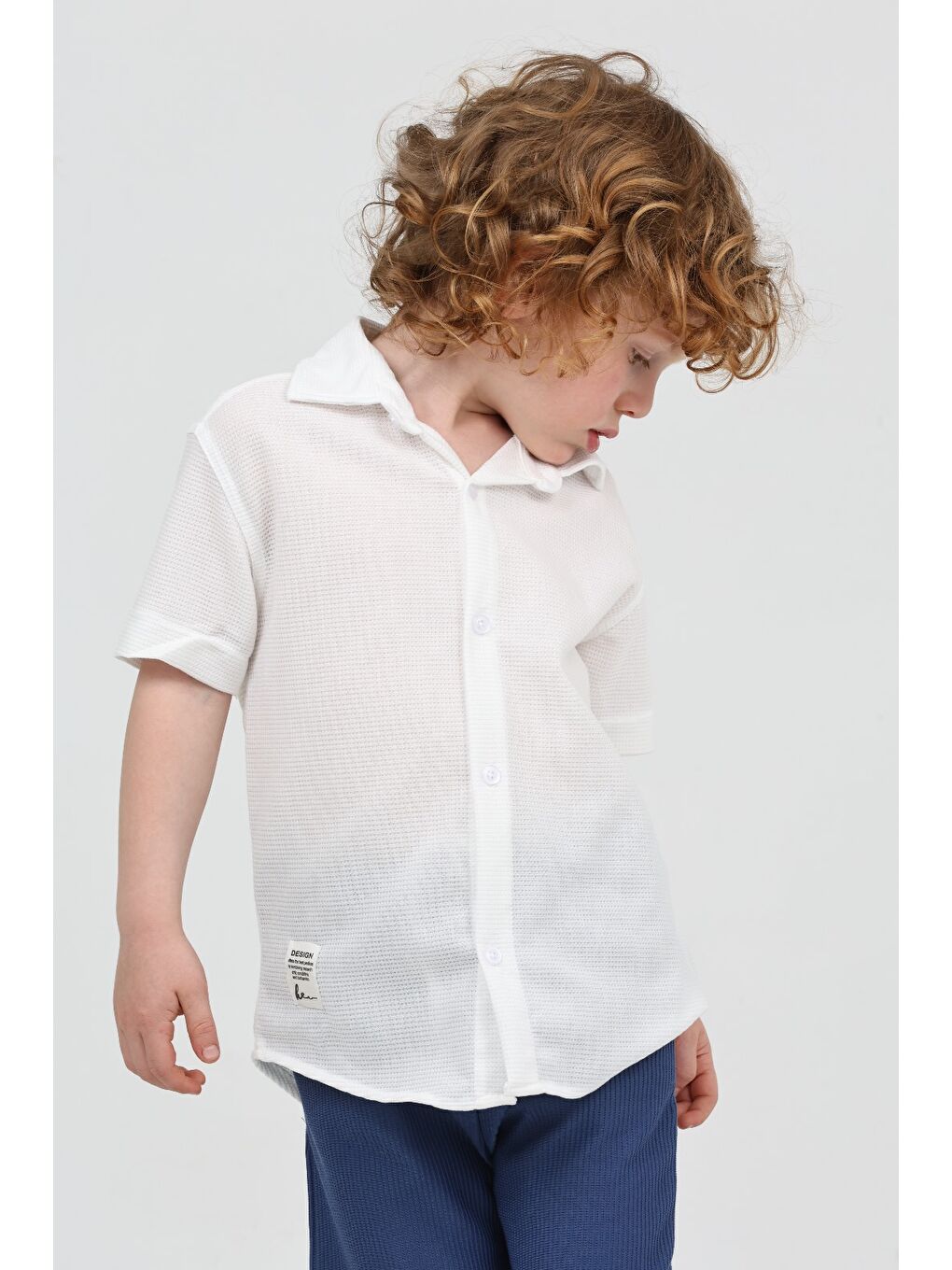 Erkek Çocuk Beyaz Gömlek - 27219-1