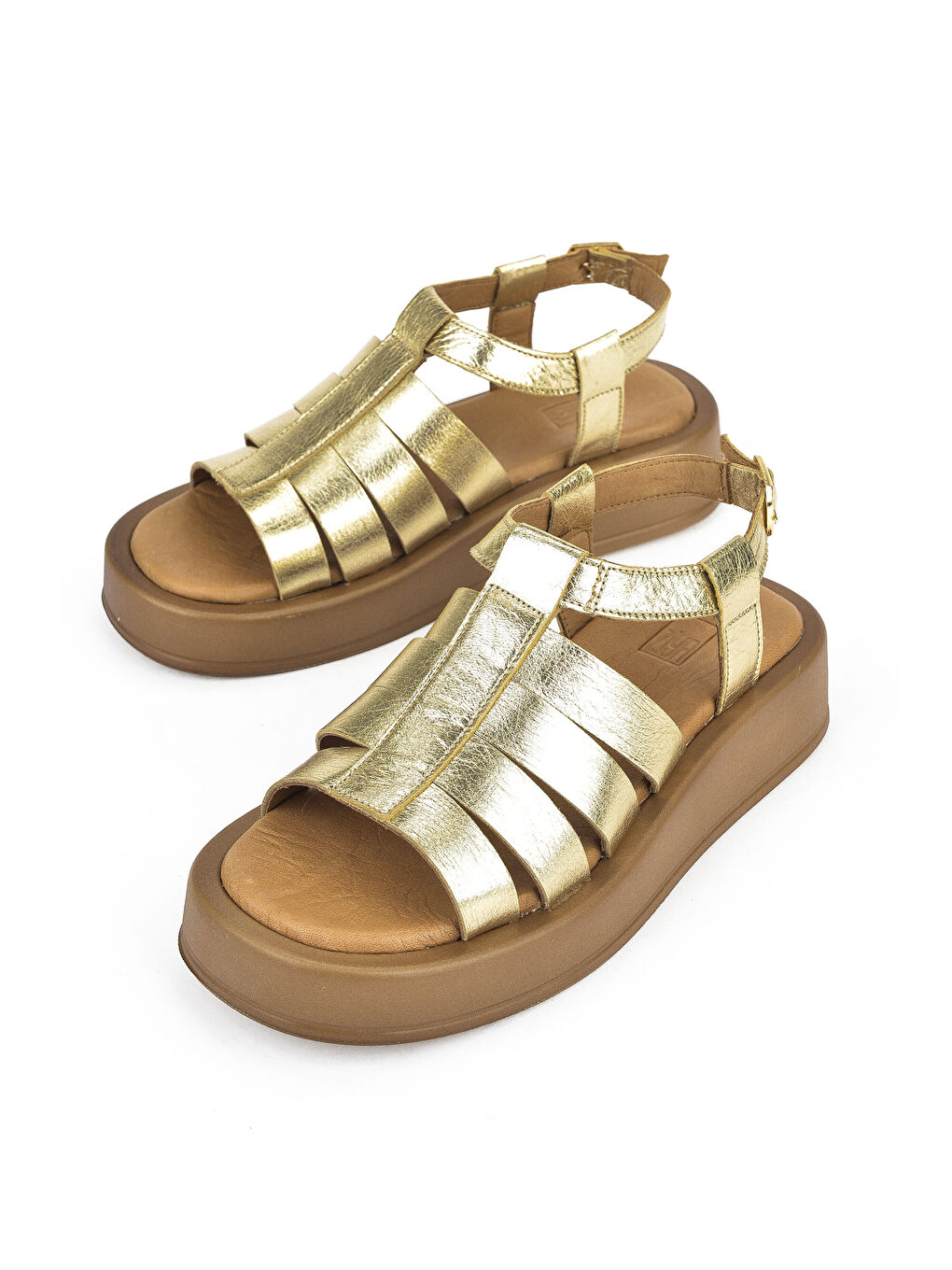 Sarı Hakiki Deri Kadın Sandalet 1511033Z23069 Gold-4