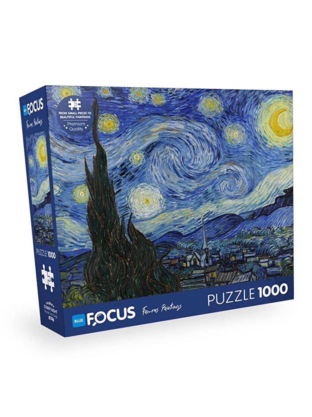 Blue Focus Karışık 1000 Parça Puzzle Starry Night (Yıldızlı Gece)