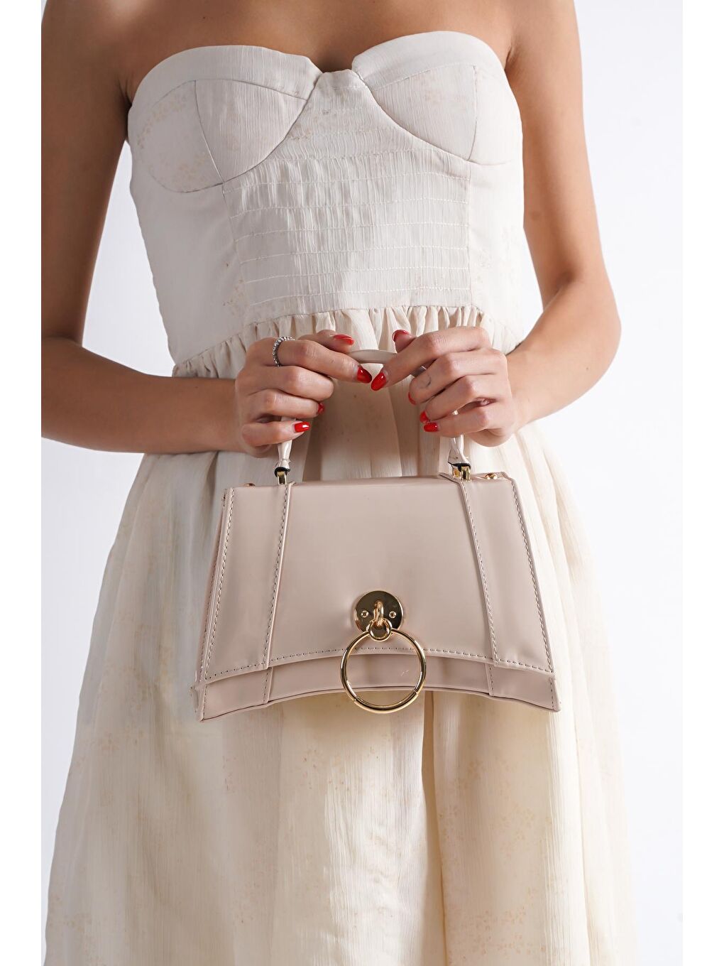 Ekru Rugan Savonita Kadın Çanta-3