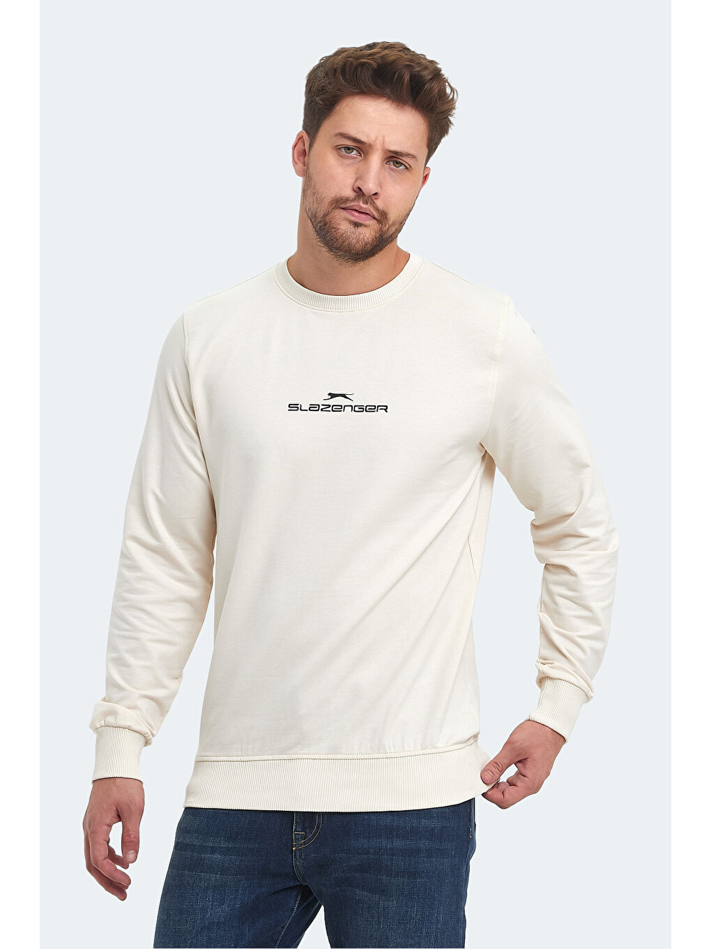 SLAZENGER ORTWIN Erkek Sweatshirt Bej - 3